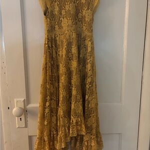 Joyfolie Golden Lace Dress